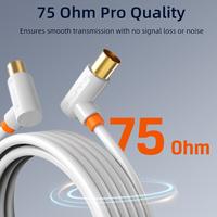 Gambar CABLETIME Kabel Antena TV Parabola CCTV Coaxial Cable Male to Male Bentuk Siku - CF36, 1M dari XLink Jakarta Kota Administrasi Jakarta Barat 4 Tokopedia