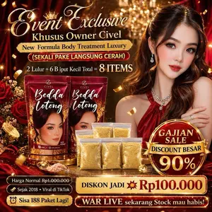 EXCLUSIVE OWNER(8)PAYDAYSALE ITEMS LULUR CIVEL LOVELYN ( BELI 1 GRATIS 1 LULUR ) FREE BIPUT 6 BUNGKUS