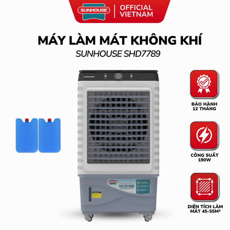 Máy Làm Mát Không Khí SUNHOUSE SHD7789 - 60L, Quạt Điều Hòa Hơi Nước, Làm Mát 55m2, Bảo Hành 1 Năm