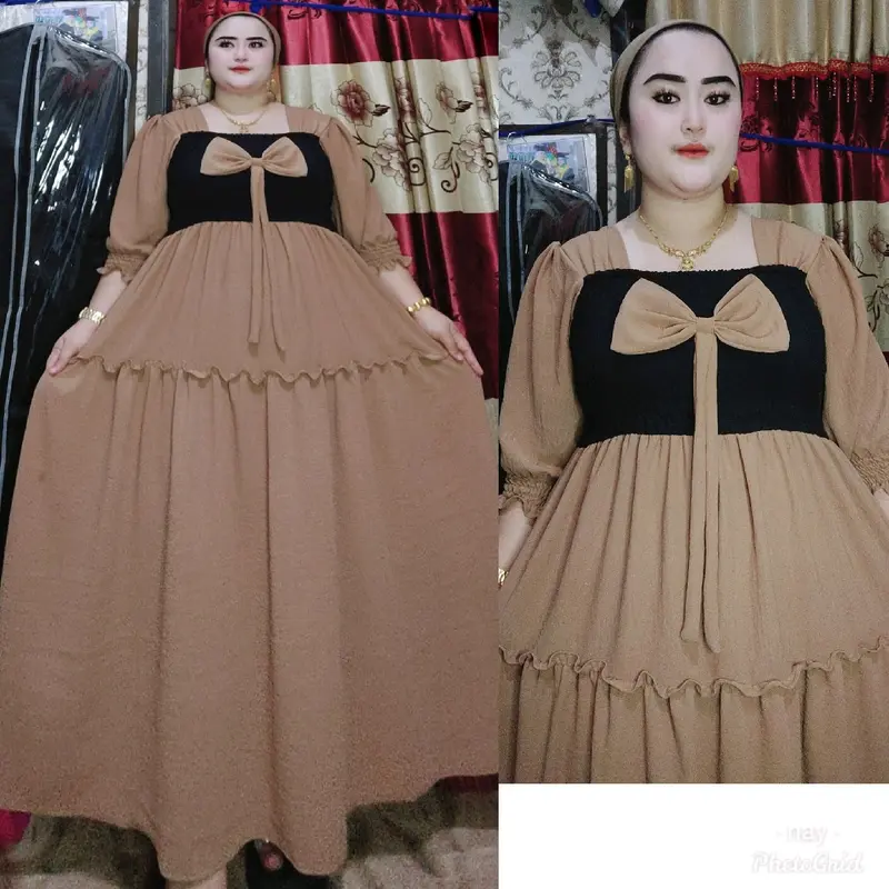 Marimar Dress Tangan panjang  cringkel airfloe 7