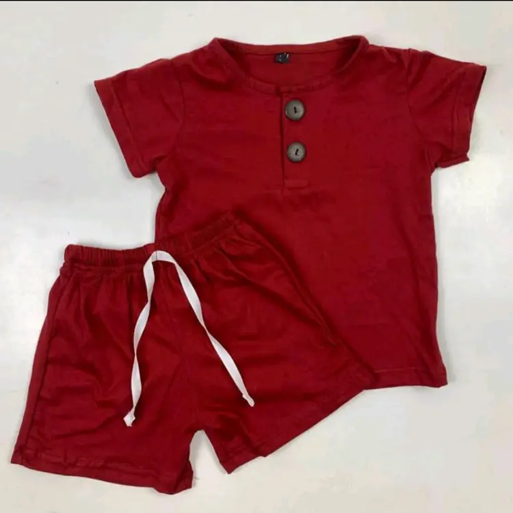 Setelan Anak KIANO Untuk Perempuan & Laki-laki Usia 1-6 Th Baju Stelan anak cewe,cowo Arsy polos kancing di dada 0