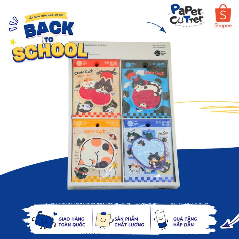 Giấy ghi chú Cow Cat 9.5*13cm - Paper Cutter