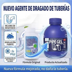Agente Desatascador de Pipe Cleaner, Removedor de Obstrucciones de Inodoros y Sewer, Eliminador de Olores, Agente Limpiador de Desagües de Fregaderos Potente, Mantenimiento Efectivo para Baños