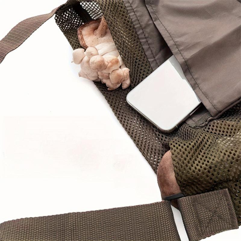 Product Introduction of 1PC Outdoor Orchard Picking Mushroom Bag Fruit Picking Bag Foldable Large Capacity Mesh Bag Field Satchel 23