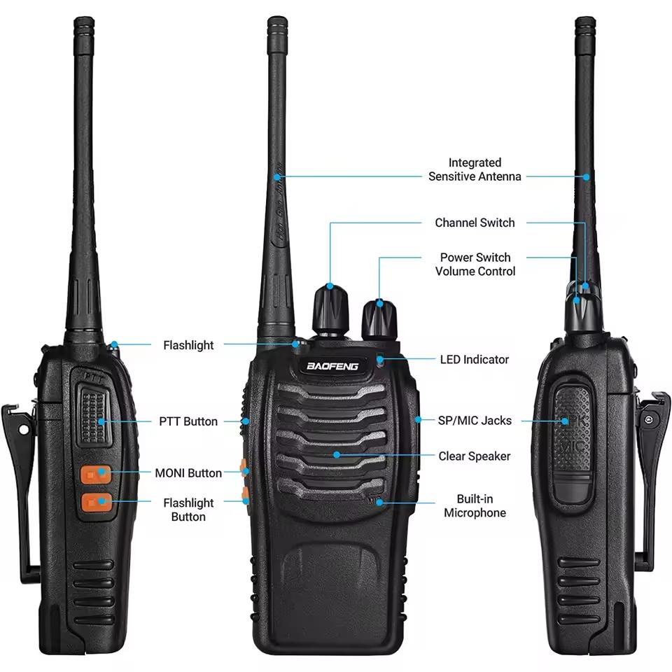 HT Baofeng Walkie Talkie BF 888S Waterproof Portable 2 Way Radio HT Handy Talky Radio Set Walkie Talkies dengan Charger Walky Talky Jarak Jauh 10km (Max) Batrai Awet THS HT Baofeng Walkie Talkie BF 888S Waterproof Portable 2 Way Radio HT Handy Talky Radio Set Walkie Talkies dengan Charger Walky Talky Jarak Jauh 10km (Max) Batrai Awet THS