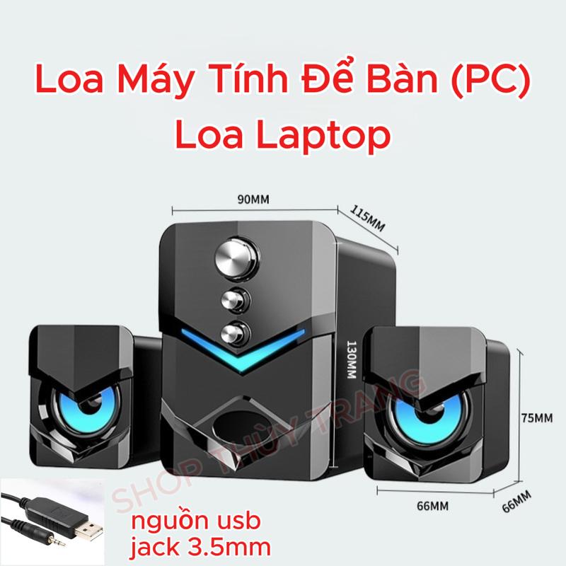 Bộ Loa Máy Tính Để Bàn Có Dây, Đèn Led Chất Mã D222 Nghe Nhạc Hay Cho PC, LapTop Và Điện Thoại.