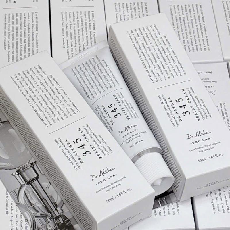 Dr.Althea Kem dưỡng 345 Relief Cream hỗ trợ sáng ẩm phục hồi dịu nhẹ dưỡng da thuần chay 50ml không chứa alcohol hay silicon
