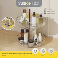 Gambar [NEW ARRIVAL] Vusign Clear Round Turn Organizer Shelf 2 Layer / Rak Meja Kosmetik Putar 2 TIngkat / Storage Makeup Shelf 2 Level Multifungsi VS1240 dari vusignhome Kab. Tangerang 1 Tokopedia