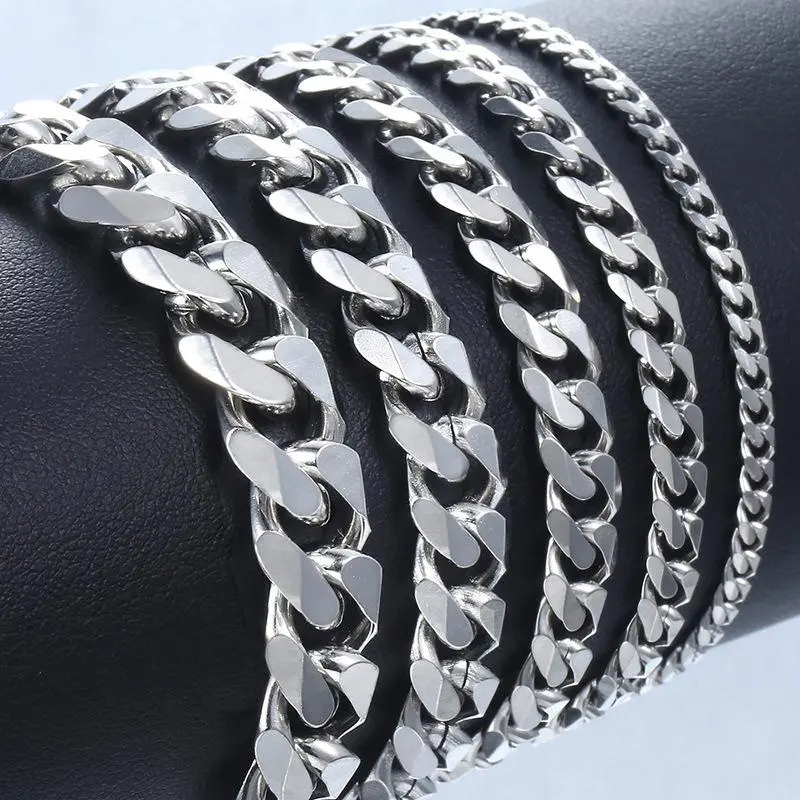 Gelang Tangan Titanium untuk Lelaki, Gelang Cuba Pengisar Enam Sisi, Barang Kemas Personaliti Ringkas, Bergaya gelang adira viral Bracelets