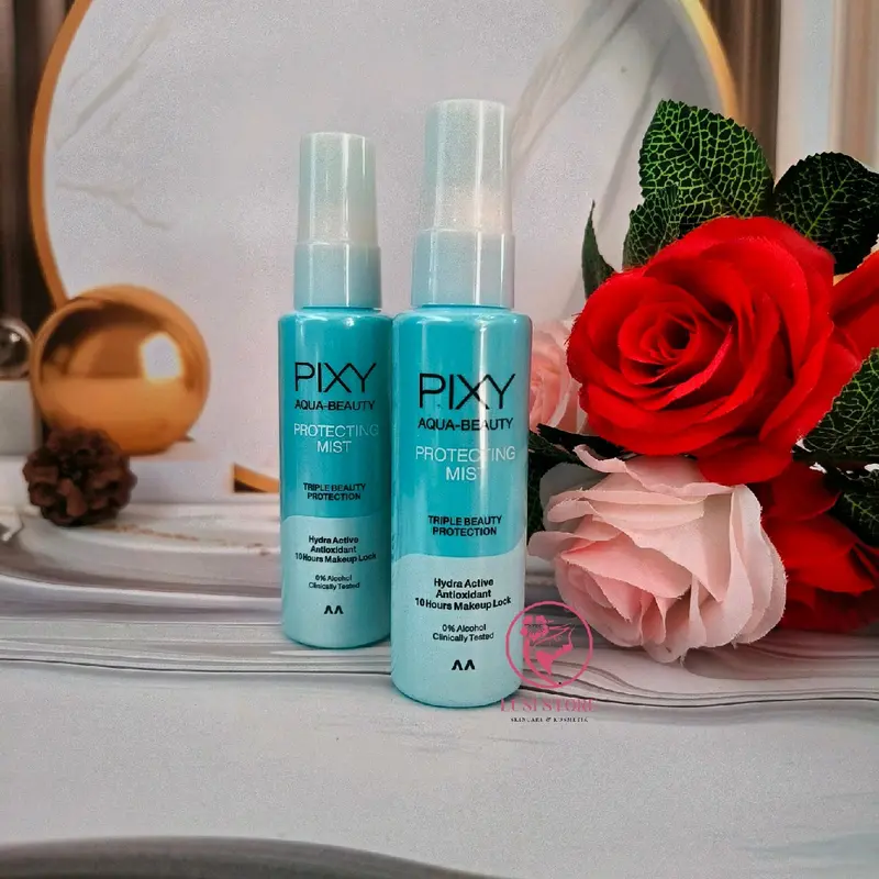BPOM Pixy Aqua Beauty Protecting Mist 60ml Setting Spray Glow 2