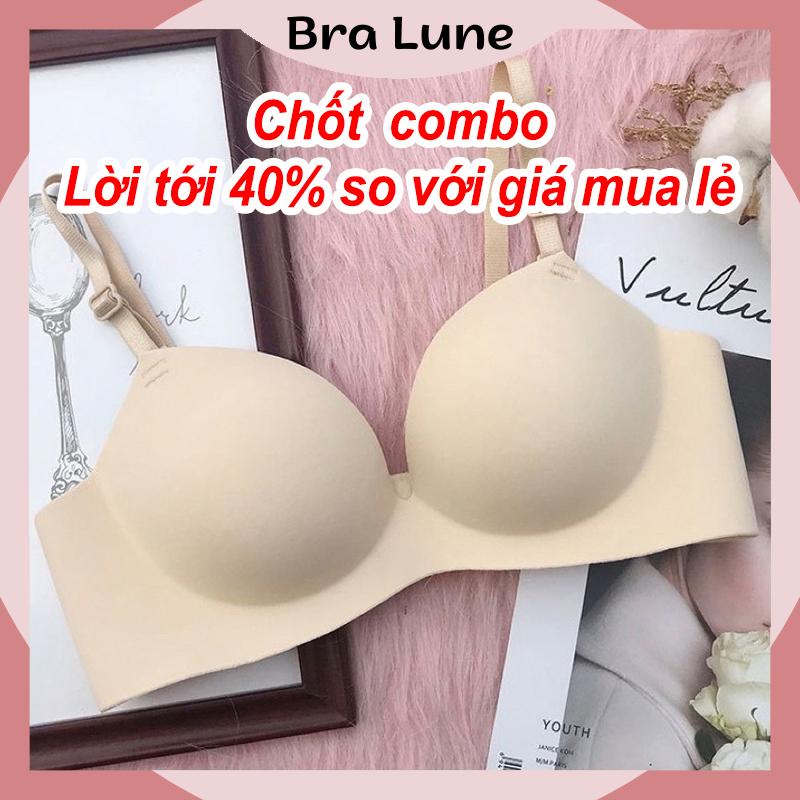  Set 3 áo lót nữ đúc su trơn nâng ngực không gọng đệm mút bàn tay chống xệ mã 62 Bra áocon nữ 