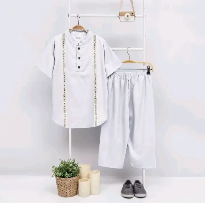 Setelan Baju Muslim Anak Laki Laki Motif List Terbaru - Baju Koko Anak Best Seller 1