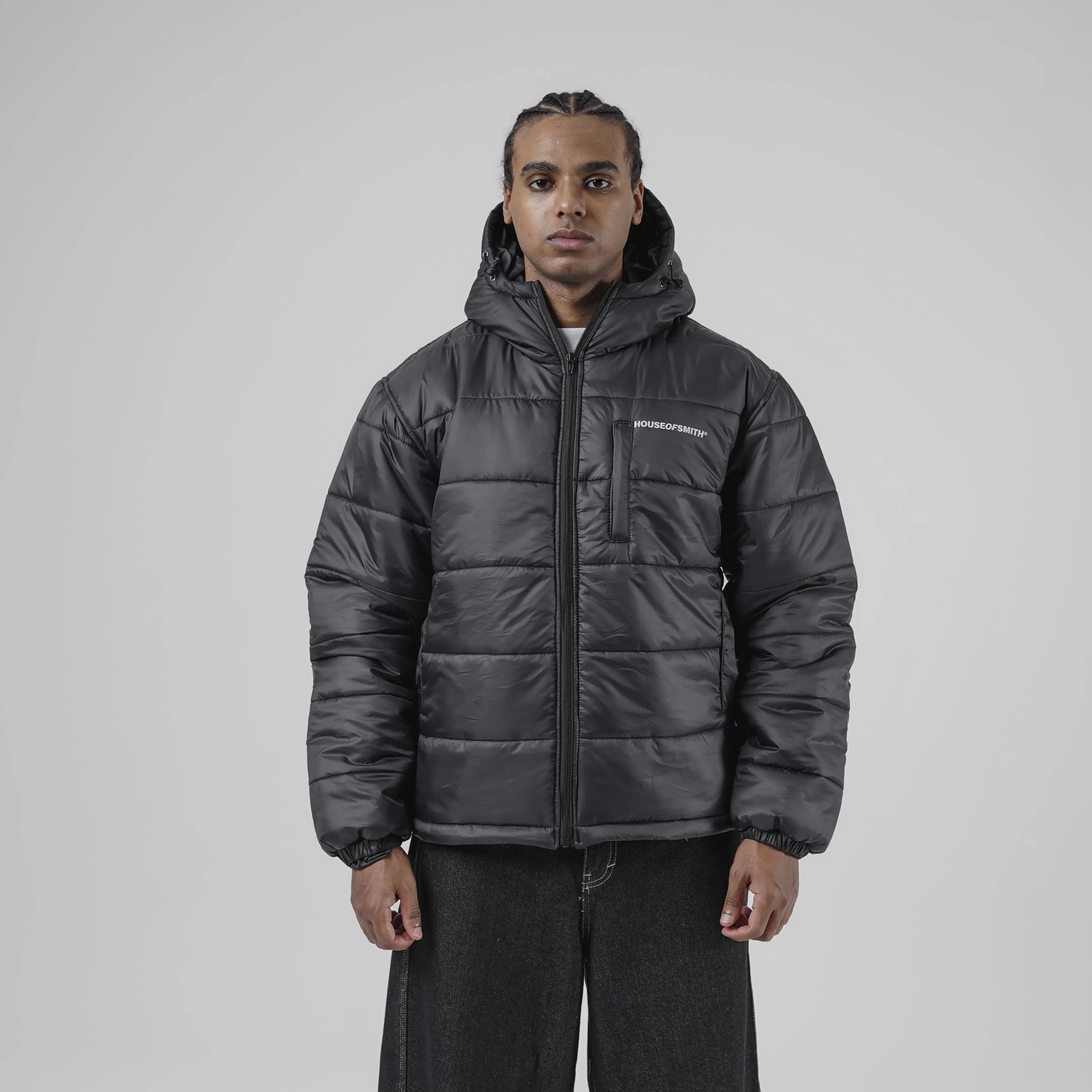 House of Smith Blockade Puffer Jacket Black - Puffer Jacket