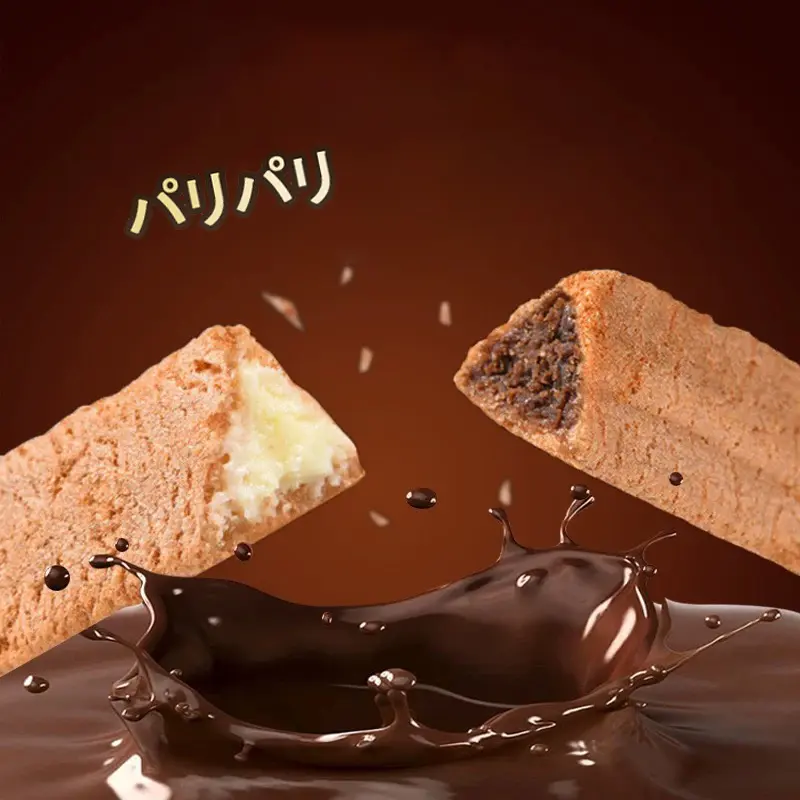 COD/KALIO wafer/Batang cokelat panjang dengan sudut cokelat/berisi isian/kue kering berbentuk segitiga/makanan ringan/lapisan cokelat/cokelat/batang cokelat/makanan ringan untuk bersantai. Chocolate Food delfi  almond coklat 2