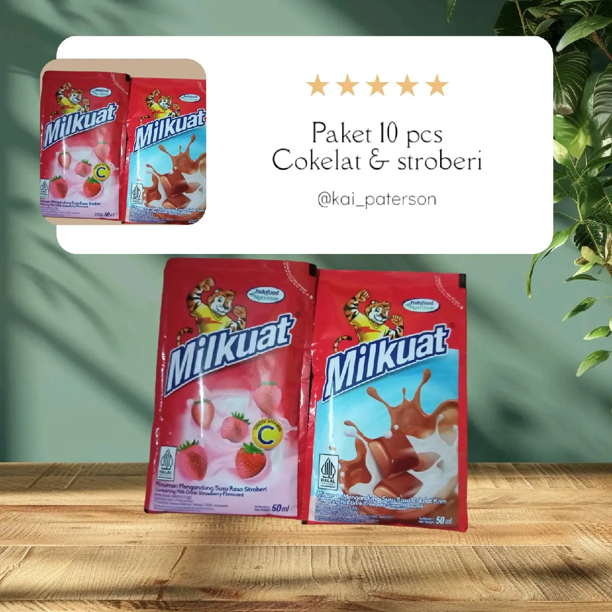Milkuat Paket 10 PCS Milkuat Pouch Rasa Choco & Strawberry 50ml Susu UHTR Coklat & Honey - Milky Drink