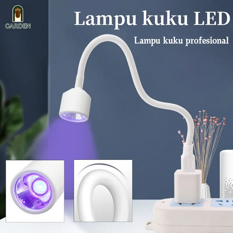 Nail Garden 6W Lampu UV Nail Art USB Kuku Led Dengan Leher Lampu Nail Art Adjustable Portable Lampu Untuk Nail Extension