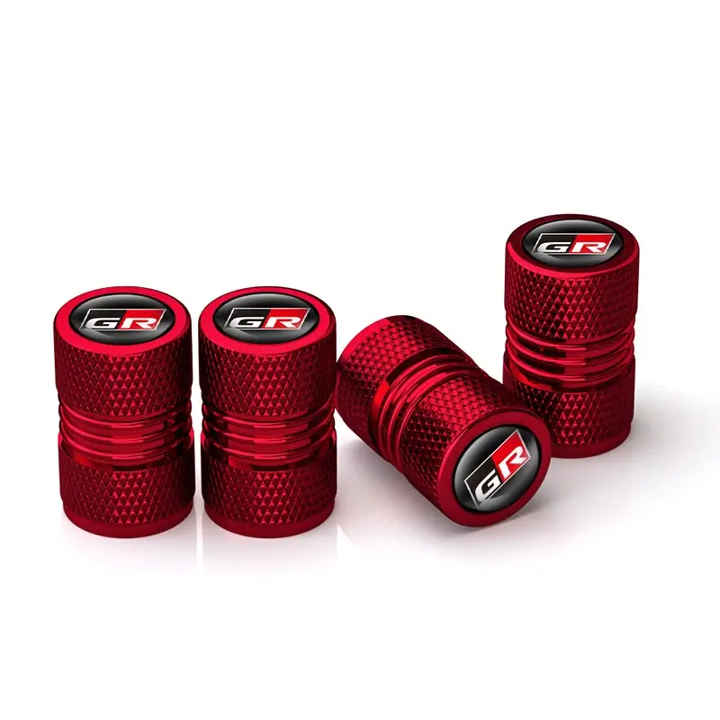 Nắp van khí thân lốp bánh xe ô tô thể thao GR, 4 mảnh, cho Toyota Gazoo Racing Vios Raize Wigo Rush Wish Corolla Cross Veloz Yaris v Innova Avanza Altis Fortuner Hi, phụ kiện