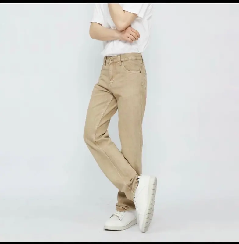 Celana Panjang Pria Jeans Standar Basic Reguler Pria Korean Style Fit Hitam Dewasa 8