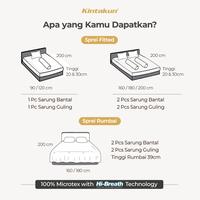 Gambar Kintakun Sprei Rumbai 160 / 180 B4 Aesthetic Minimalis DLUXE Sarung Bantal Guling Karet Benang Kain [KAMAR RUMAHKU] - Candramawa, 180 x 200 dari Kamar Rumahku Kota Bandung 5 Tokopedia