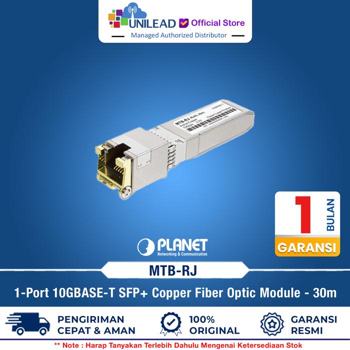 Gambar 1-Port 10GBASE-T SFP+ Copper Fiber Optic Module - 30m dari Unilead Indojaya Kota Administrasi Jakarta Barat Tokopedia