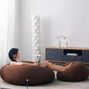 Bantal Bulat Single Mini Sleeper Bean Bag Kamar Tidur Gelembung Lembut Minimalis Tatami Bantal Sofa Nyaman Perabotan Ruang Tamu