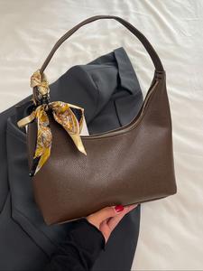 Bolsa de Hombro Cruzado Retro para Mujer, Diseño Compacto y Elegante con Detalle de Bufanda, Perfecta para Uso Diario y Ocasiones Especiales