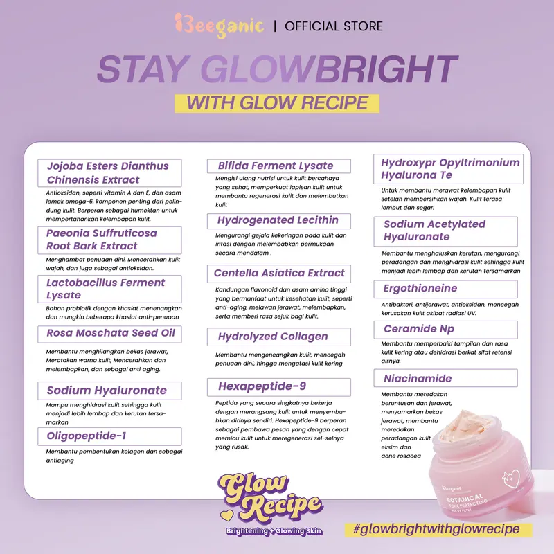 Beeganic Botanical Tone Perfecting With UV filter (Tone up Cream) Mencerahkan 4