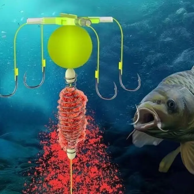 [Lancer Ngược Đáy] Lưỡi Câu Lăng Xê Câu Đáy 4 Móc Chống Dối, Lưỡi Lăng Xê Câu Đáy, Lưỡi Câu Bom Mè 3