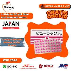 1 Strip isi 50 pill Obat Anti Sembelit Detox Usus Sehat / Melancarkan BAB Japan 100% Original