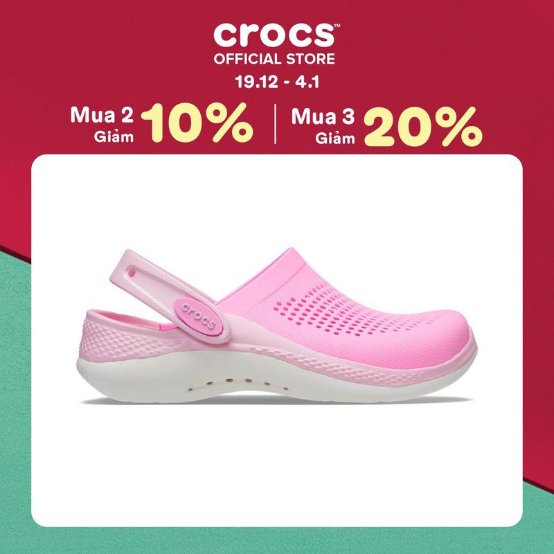 Giày Clog Trẻ Em Crocs Literide 360 - Taffy Pink Ballerina Pink - 207021-6TL