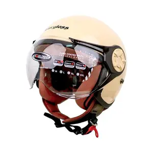 Cargloss Helm HIJAB YRH Half Face Retro ABS Thermoplastic High Impact Visor Tahan Goresan SNI All Size Dewasa M/L/XL Helm Murah dengan Ruang Hijab Nyaman Motorcycle
