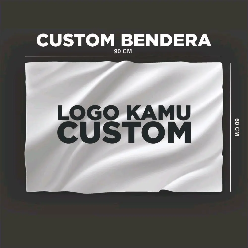 PROMO CETAK MINIFLAG BAHAN KAIN TETRON IMPORT UKURAN 90X60 | FULL PRINTING | DESAIN BEBAS CUSTOM