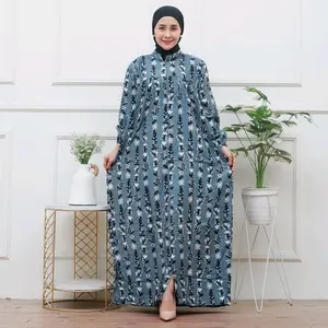 Gamis  Bunga Rantai busui friendly Rayon Premium Ori by BatikM3 Collection Panjang Motif Cantik Gamis Busana Muslim Lembut Wanita