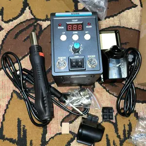 Stasiun Solder 8586 2-in-1 + Hot Air Alat 700W / Alat Repair Solder Digital / Station Pemanas SMD - dengan Display Digital, ESD Safe, untuk Repair HP & Elektronik Lainnya