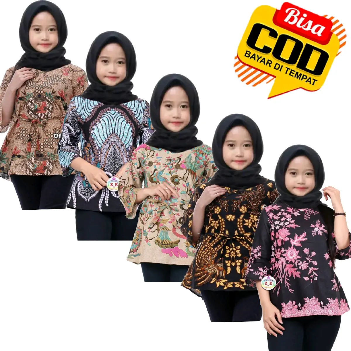 atasan blouse batik anak cewek umur 5 sampai 12 tahun | seragam muslim blouse anak cewek TPQ TPA