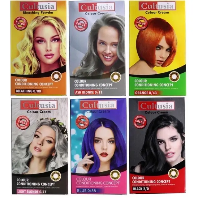 CULTUSIA Hair Color Cat Rambut Semir Pewarna Permanen 30ml 2