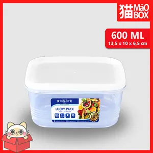 TOPLES PLASTIK 600 ML / TEMPAT PENYIMAPAN MAKANAN / KOTAK MAKANAN PLASTIK / LUCKY PACK 600 ML - MOABOX TOPLES PLASTIK 600 ML / TEMPAT PENYIMAPAN MAKANAN / KOTAK MAKANAN PLASTIK / LUCKY PACK 600 ML - MOABOX