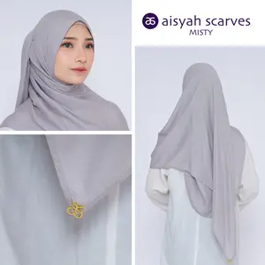 AISYAH SCARVES Jilbab Pashmina Polos Viscose Premium Pashmina Classic Series - Misty