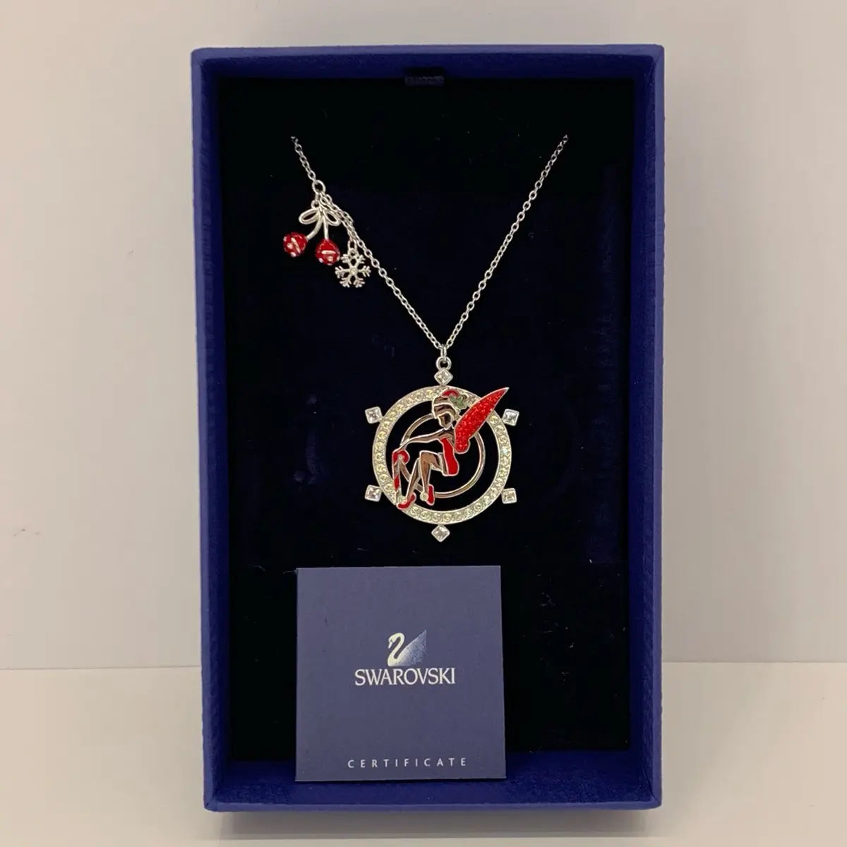 (Preowned-C1598) Swarovski Tinker Bell Snowflake Necklace