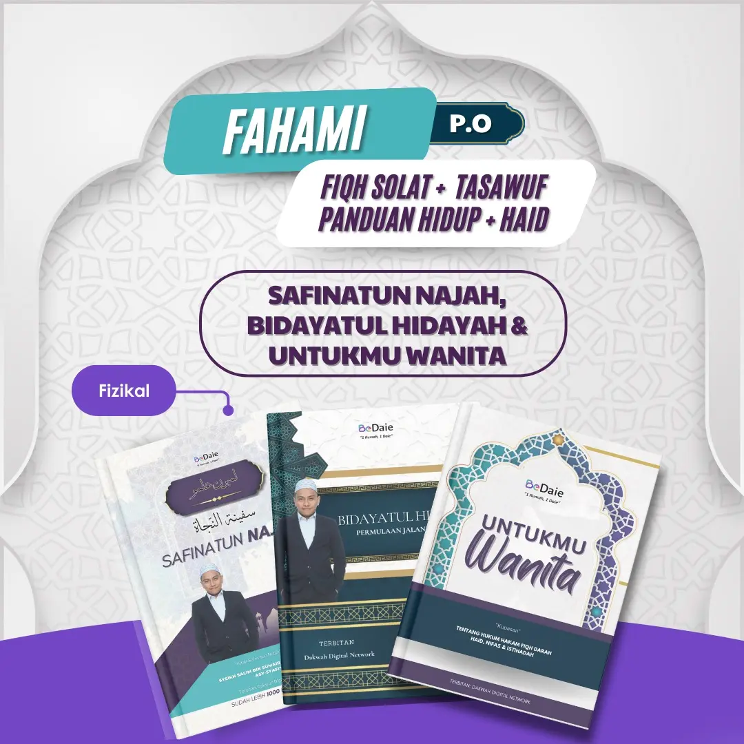 COMBO Safinatun Najah + Bidayatul Hidayah + Untukmu Wanita (PO) - Hukum-hakam Fiqh dan Tasawuf beserta pengertian Darah Haid, Nifas & Istihadah
