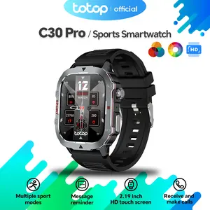 Totop SmartWatch C30Pro Sports Bluetooth Smartband 2.19 inch HD Screen Full Touch Bluetooth Call Jam Tangan Fitness Tracker  Calculator Custom Wallpaper Wanita Pria