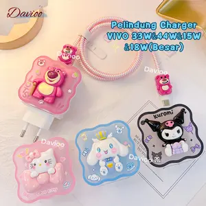 Pelindung Charger For VIVO 33W&44W&18W(Besar)&15W | Set 5 Item Paket Cover Pelindung Kepala Charger & Kabel Untuk Charger Original 33W&44W&18W(Besar)&15W DAVIOO CASE