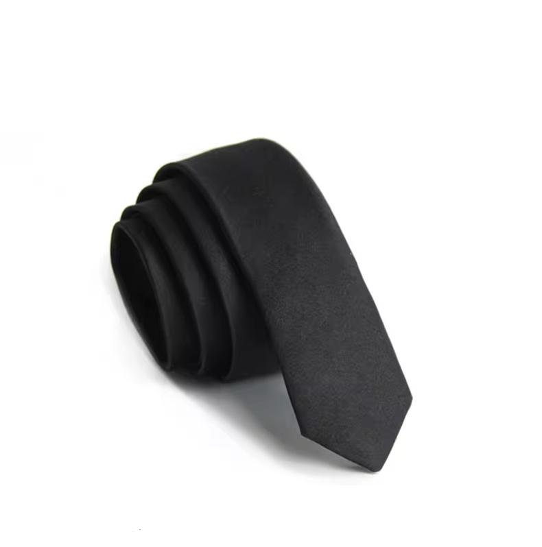 Product Introduction of Black Tie Thin Narrow Version Male Fashion Casual Young Thin Korean Narrow Small Thin Female Decoration Ins Match 19