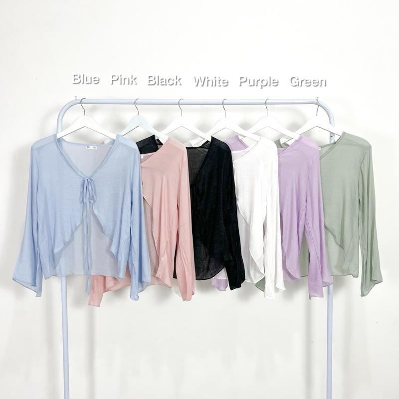 [ callsie ] - MIA OUTER ( atasan wanita / cardigan transparan wanita / luaran / outer lengan panjang / longsleeve outer / longsleeve cardigan / summer outer / beach outer ) 6