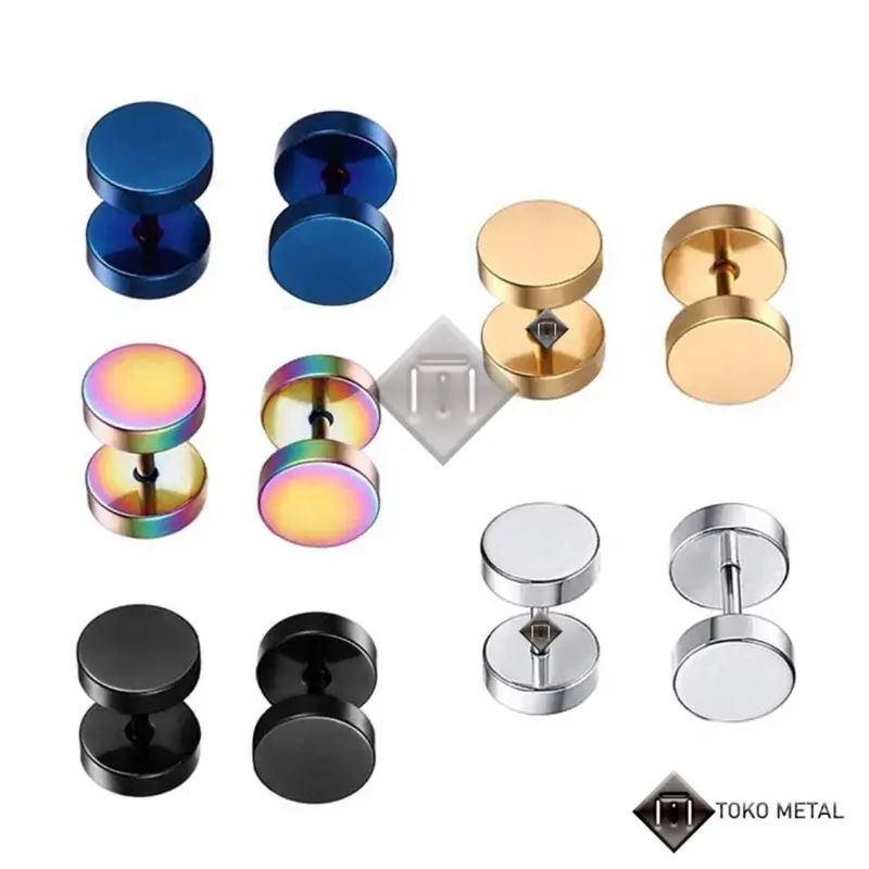 Anting Tindik 100% Titanium Kualitas Tinggi Pircing Roda Pria Dan Wanita [ Toko Metal] 8