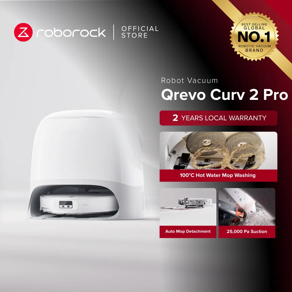 Roborock Qrevo Curv 2 Pro - TikTok Shop Malaysia