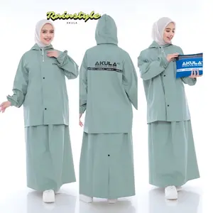 Jas Hujan Akula Wanita Setelan Rok