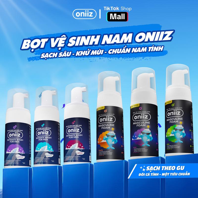 Dung dịch vệ sinh nam giới tạo bọt Oniiz 100ml - Bọt vệ sinh nam giới Plus hương Cocktail 145ml