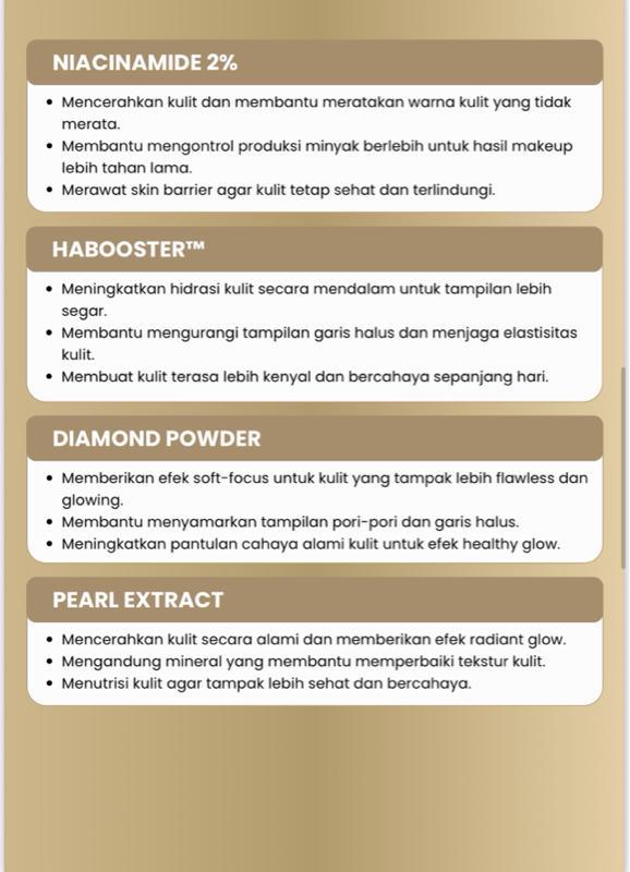 [PAYDAY OWNER DEALS] BYZOE 24Hours PowerStay Diamond Pearl Premium Cushion Matte with Diamond Powder, Pearl Extract, Extract Burung Walet, 23x Peptide.  Concealer Foundation Wajah