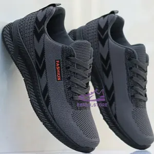 Sneakers Pria Sporty 3 Warna Trainer Ston Casual Hitam Merah Shoes Olahraga Running Kasual